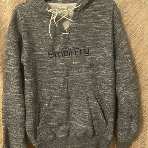 Small Fry Women’s  Heather Gray Lace-Neck Pullover Sweater